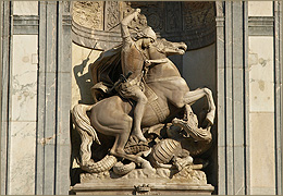 Sant Jordi, balcó de la Generalitat de Catalunya